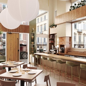 现代风格西餐厅3D模型下载